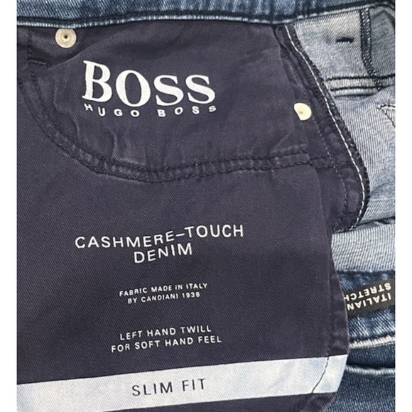 Hugo Boss Slim Fit Jeans Cashmere Touch Candiani Denim Men’s 30X27 - Picture 5 of 11
